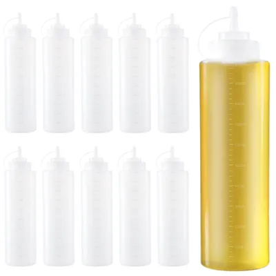 10 Quetschflaschen 1 l für Saucen und Gewürze
