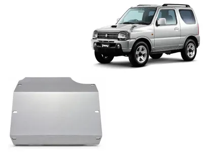 Imagen del producto de Protector inferior para el motor, marca Suzuki Jimny, fabricado en aluminio, compatible con modelos de 1998 a 2018