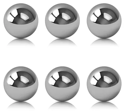 Edelstahlkugeln, poliert, 20 mm, 6 Stück, für Garten & Deko
