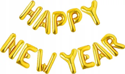 Produktbild von Luftballons - Silvester-Set - Gold - Happy New Year - Neujahr - für Silvester - 40 cm