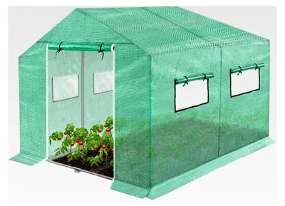 Produktbild von Foliengewächshaus 3x2x2m mit Fenstern und Tür für den Garten