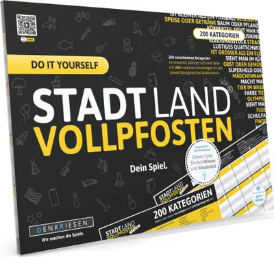 Produktbild von Stadt Land Vollpfosten® Do It Yourself Edition – "Dein Spiel." | A4 Spielblock