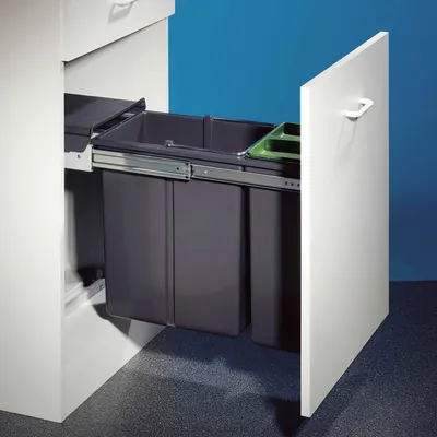 Immagine prodotto di WESCO 885301-11 Selezionatore di rifiuti 30 (20+10) litriDOUBLE 30 BM incl. coperchio biologico, a partire da 30 cm di larghezza dell'armadio