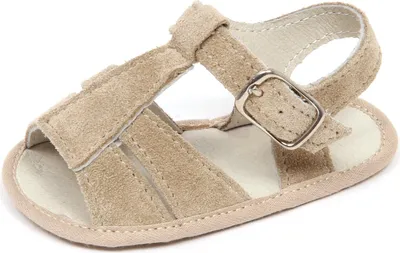 Produktbild von E1240 ABA beige Wildlederschuh Kindersandale