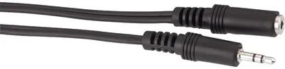 Obrázek produktu pro Prodlužovací kabel jack stereo, 1x 3,5mm jack konektor 1x 3,5mm jack zásuvka černá - délka: 10,00 m