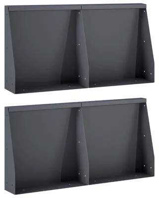 Obrázok produktu pre Oporná stena, 4 kusy, rozmer 40 x 12 x 40 cm, oceľ, farba antracit