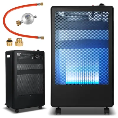 Image de Chauffage mobile à gaz ISOISL, jusqu'à 15 kg, avec régulateur de pression, tuyau et 2 adaptateurs