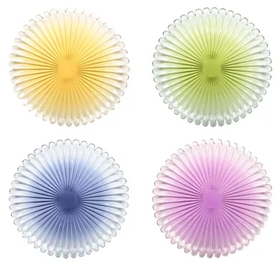Produktbild von 4-teiliges Dessertteller-Set, Bunt, aus Glas, rund, 22 cm