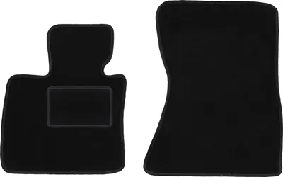 Image de Tapis de sol avant velours sur-mesure pour BMW X5 E70 (2006-2013, SUV) noir, jeu 2 pièces, fixations - STANDRAD