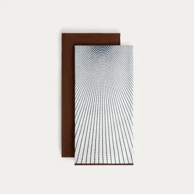 Obrázek produktu pro HOMLA SALADO Sada kuchyňských utěrek z bavlny s modrým vzorem, 45 x 65 cm, sada 2 ks