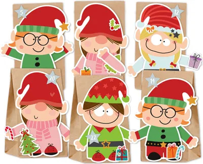 Produktbild von Adventskalender zum Befüllen "Elfen"