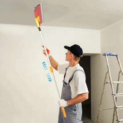 Obrázek produktu pro Teleskopická stěrková sada - 80-130 cm - Nerezová ocel - Červená - Pro omítky