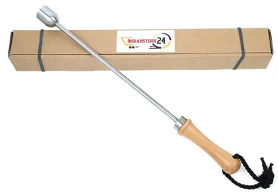 Bierkaramellisator mit Holzgriff, Edelstahl, oval