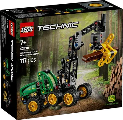 Produktbild von LEGO Technic John Deere 1470H Rad-Harvester - Modellbau & Konstruktionsspielzeug - Bauset mit drehbarem Ausleger, Greifer und Baumstamm - Geschenk für Kinder, Mädchen & Jungen ab 7 Jahren - 42218