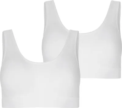 Produktbild von Jockey Damen Bustier, 2er Pack - Seamfree Core Stretch Bra, einfarbig Weiß M