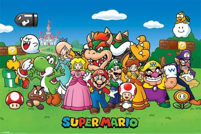 Produktbild von Nintendo Super Mario Bunch of Characters - Poster 91,5x61