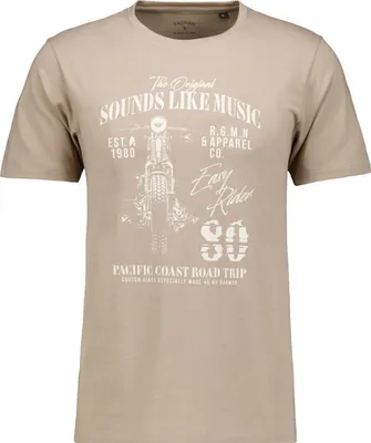 Ragman T-Shirt mit Laserprint in beige