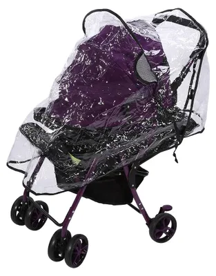 Image de Housse de pluie respirante pour poussette d'extérieur, protection imperméable contre le vent et la poussière, accessoires pour poussette