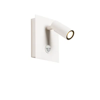 Produktbild von Außenwandleuchte Weiß inkl  LED IP54 Bewegungssensor Simon
