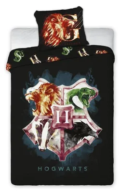 Productafbeelding van Beddengoedset 140x200 cm + 70x90 cm, met rits, Harry Potter, Hogwarts.Beddengoedset 135x200 cm + 70x90 cm - Harry Potter 002