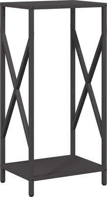 Produktbild von Brennholzregal Schwarz 34x25x70 cm Kaltgewalzter Stahl