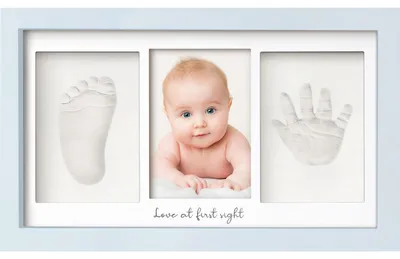 Imagen del producto de Kit para crear recuerdos con huellas de manos y pies para bebés KeaBabies, color azul cielo