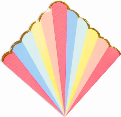 Image de 16 serviettes pastel dorées 33 x 33 cm - taille unique