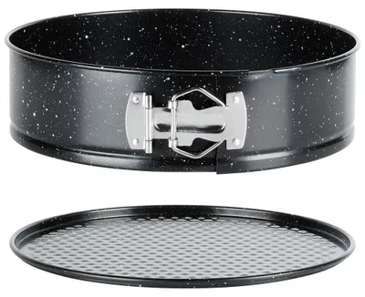 Image de Moule à charnière de 24 cm - Moule à pâtisserie antiadhésif en granit - Métal - Noir