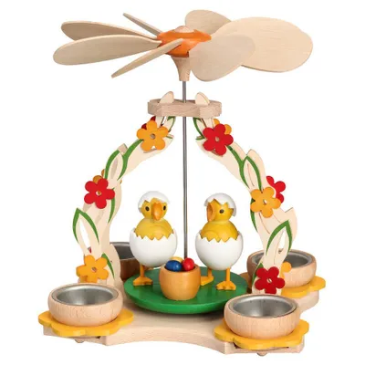 Produktbild von Tischpyramide Küken mit Ostereier HxLxB 23x27x30cm NEU