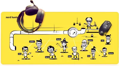 Image de Tapis de souris Gaming - Vivez comme un vrai Nerdosien