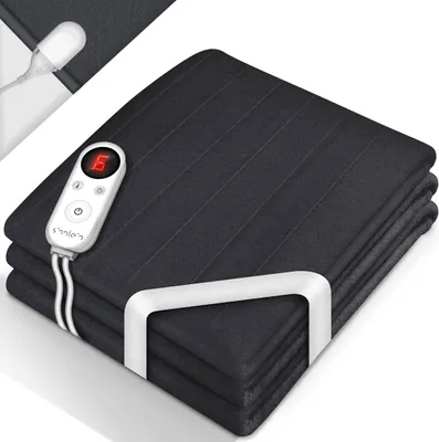 Obrázok produktu pre sinnlein® Elektrická deka 150x80cm - antracit Elektrická vyhrievacia deka Vyhrievanie postele Vyhrievacia podložka XXL Deka