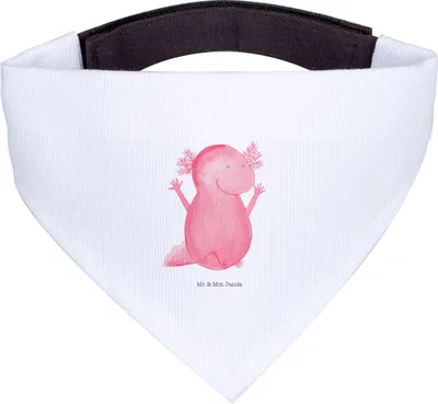 Produktbild von Mr. & Mrs. Panda Hunde Halstuch Axolotl Hurra - Weiß - Geschenk, Freude, Für, Lurch, Hundehalstuch, Tuch, Hund, Zufriedenheit