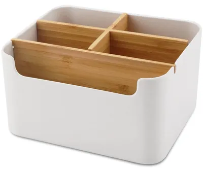 Obrázek produktu pro Omgoods - Organizér na psací stůl z bambusu s 5 přihrádkami