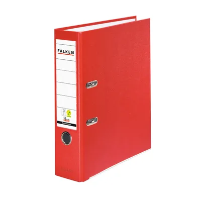Produktbild von Falken Ordner S80 09984071 DIN A4 80mm PP rot