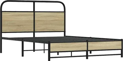 Produktbild von Möbel Klassische Betten - Braun - CLORIS Bettgestell ohne Matratze 120x190 cm Sonoma-Eiche Holzwerkstoff,26.8 Kg - 971392