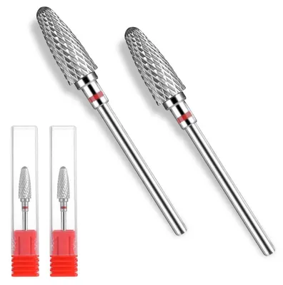 Produktbild von Nagelfräser Bits 2 Stück Wolframstahl 3/32" Nagelhautentferner Gelnägel Maniküre Pediküre