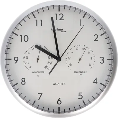 Obrázek produktu pro Technoline WT-650, Zeď, Stříbrná, 1x AA, 274 mm, 272 mm, 62 mm