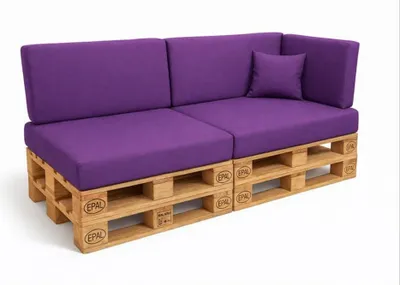 Obrázok produktu pre Setgarden Comfort Palettenkissen 6er Set Outdoor 120x80x10cm Sedacie vankúše + opierkové vankúše 120x40x10cm 1 ks Fialová