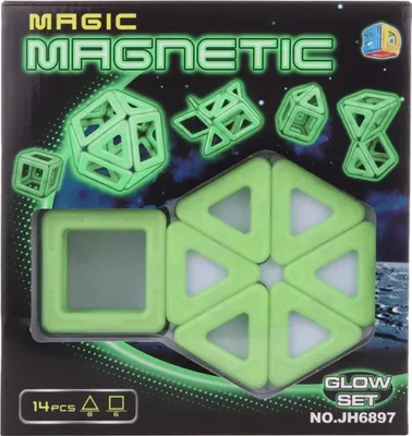 Zdjęcie produktu dla Magnetyczny zestaw konstrukcyjny 14 elementów świecący