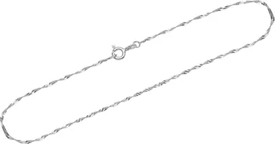 Produktbild von Fusskette 925 Silber 26cm Singapurkette fein Damen designer Armbandkette
