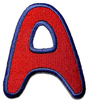Produktbild von Buchstabe A - 6.3x5.3cm: Alphabet Buchstaben Einzeln Auswählbar - Aufnäher, Bügelbild, Aufbügler, Applikationen, Patches, Flicken, Zum Aufbügeln