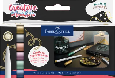 Produktbild von Faber-Castell 161107, 6 Stück(e), Mehrfarbig, Mehrfarbig, Tinte auf Wasserbasis, Erwachsene/Kinder, Unisex
