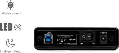 Produktbild von i-Tec 250GB 3.5' externe Festplatte USB 3.0, 16MB Cache, MYSAFE35U401 - schwarz