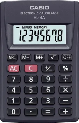Produktbild von CASIO HL-4A Taschenrechner schwarz