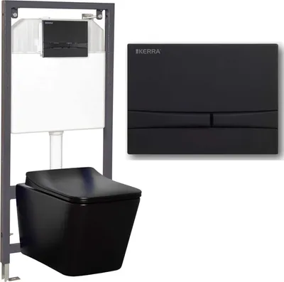 Produktbild von Kerra Tinos BL Adriatic Black Unterputz-WC-Tankgarnitur