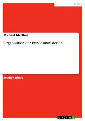 Produktbild von Organisation der Bundesministerien