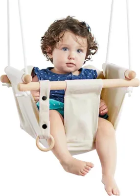 Produktbild von 2Kids Toys Baby Textilschaukel 100% Baumwolle beige