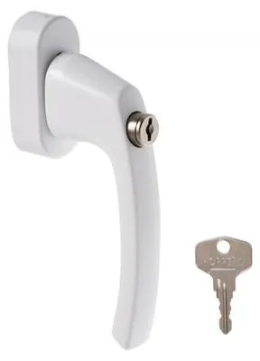 Produktbild von Hoppe Luxembourg Secustik Secu100 Fenstergriff mit Schlüssel, weiß F9016, T-32-42 mm