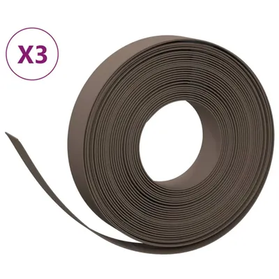 Produktbild von Rasenkanten 3 Stk. Braun 10 m 10 cm Polyethylen