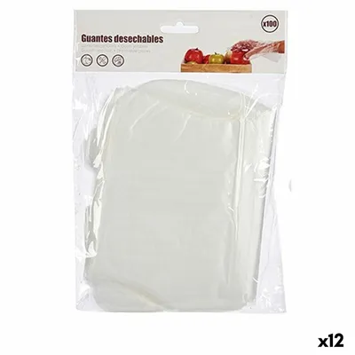 Image de Jeu de gants jetables Transparent Plastique (12 pièces)